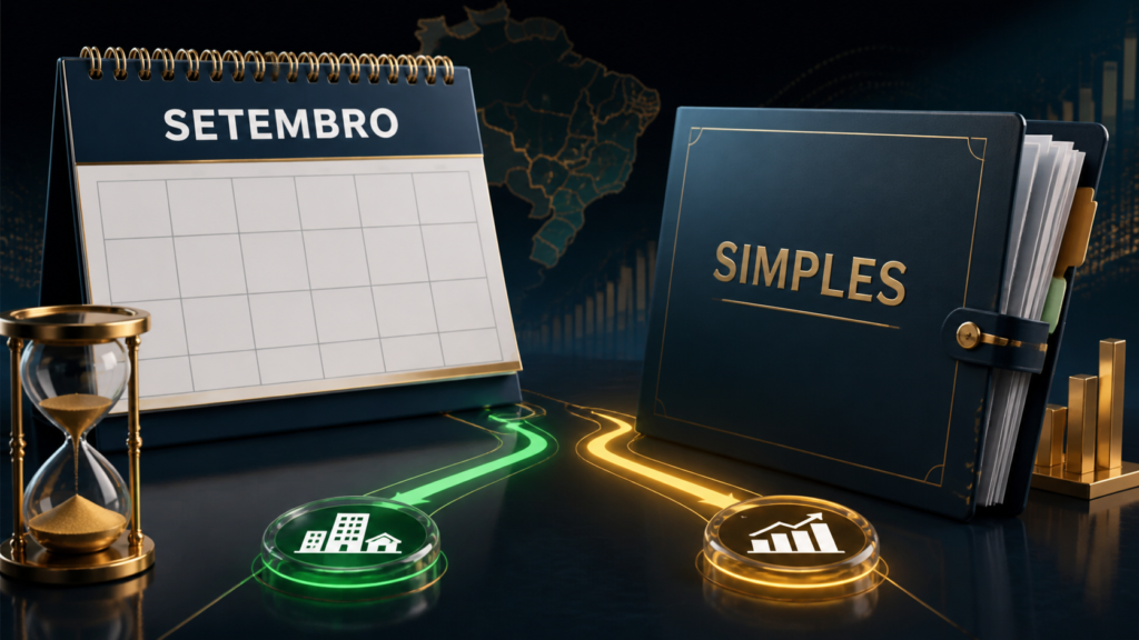 Calendário de setembro relacionado à opção pelo Simples Nacional 2027